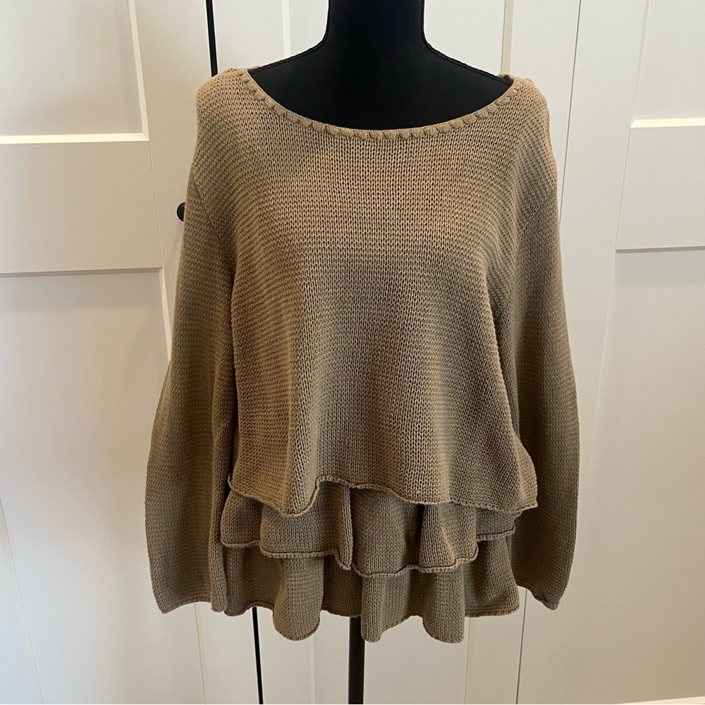 Niche Multi-Layer Taupe Sweater
